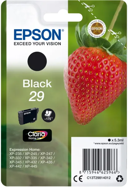 Svart bläckpatron Epson 29