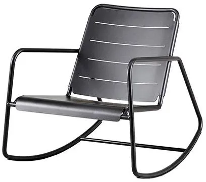 Cane-Line Copenhagen gungstol - Lavagrå / Aluminium