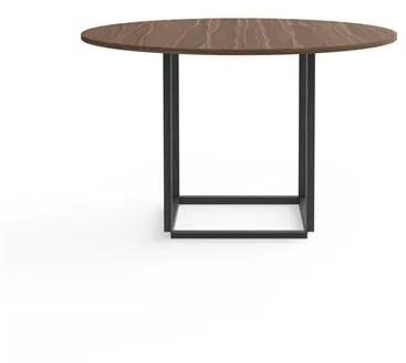 New Works Florence Matbord Ø120 Valnöt med Svart Stativ