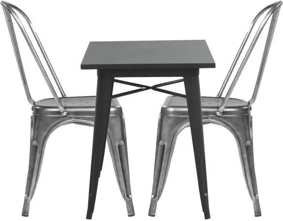 Homeville LaCroix svart/transparent stål