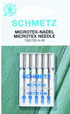 Symaskinsnålar Schmetz Microtex 130/705 H-M Storlek 70 - 5 st.